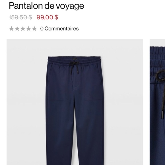 SOLD Men’s Club Monaco Travel Pant Medium - Picture 3 of 5